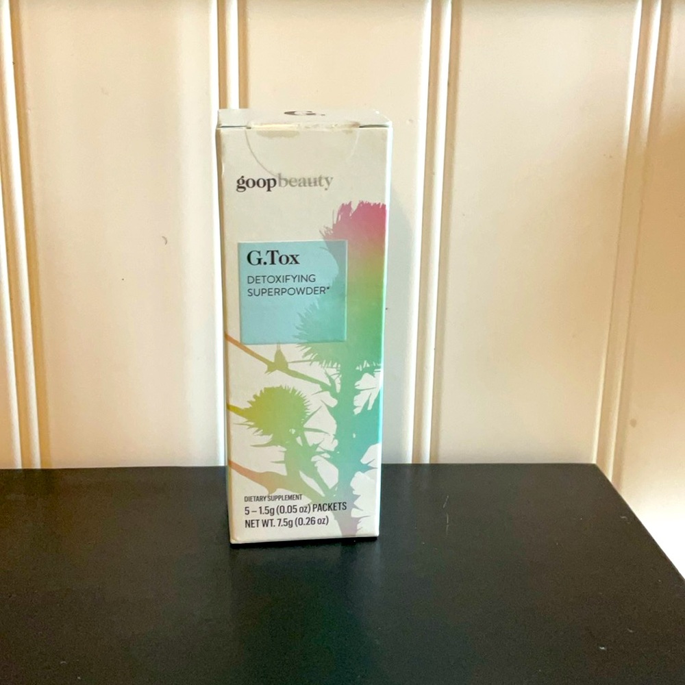 Goop G.Tox Detoxifying Superpowder- 1 BOX w 5 packets/15g each. Whole Body Detox